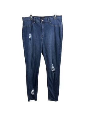 Fashion Nova Jeans 3XL Blue Distressed‎